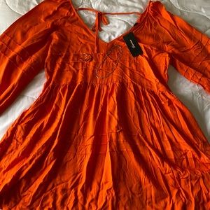 Shinestar Orange Mini Dress